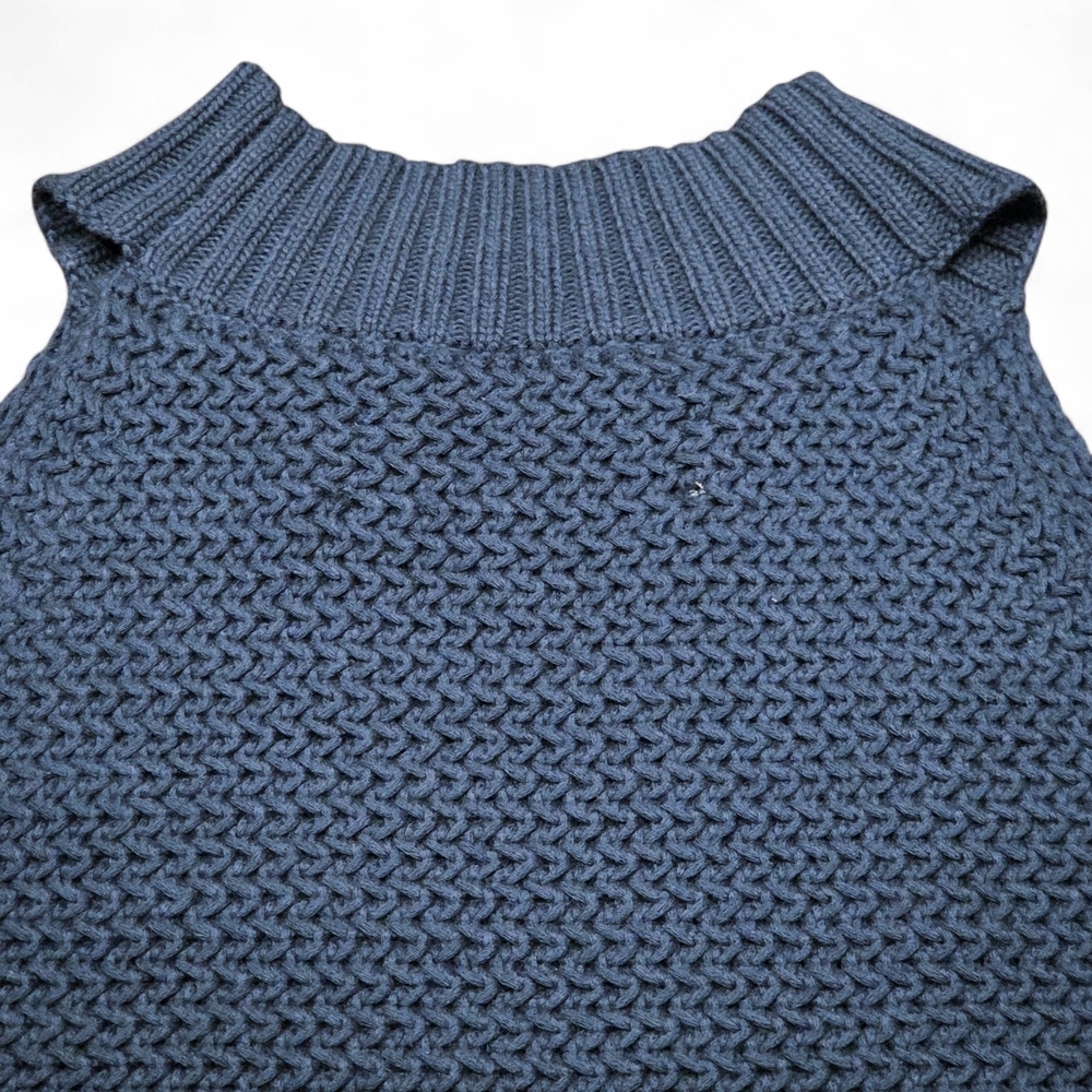 LOFT Women's Textured Blue Sleeveless Sweater Size Small EUC - Picture 4 of 8